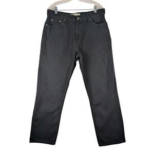 Urban Pipeline Mens 36x32 Straight Leg Black Denim Jeans Distressed 5 Pockets